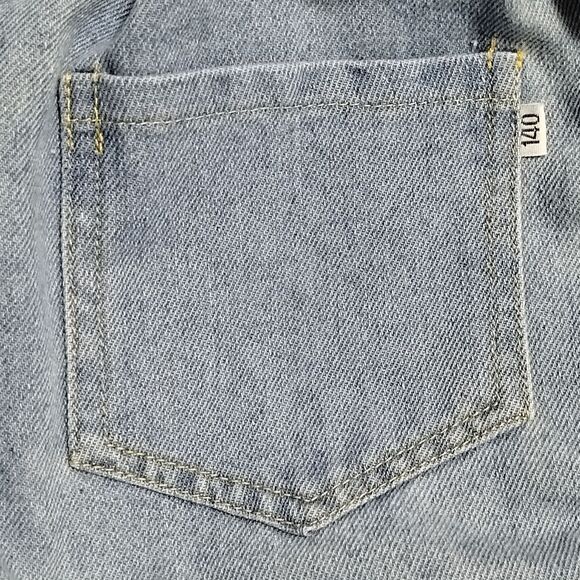 Pearl Embellished Denim Elastic Waist Jeans Kids Sz 7 - Picture 7 of 9